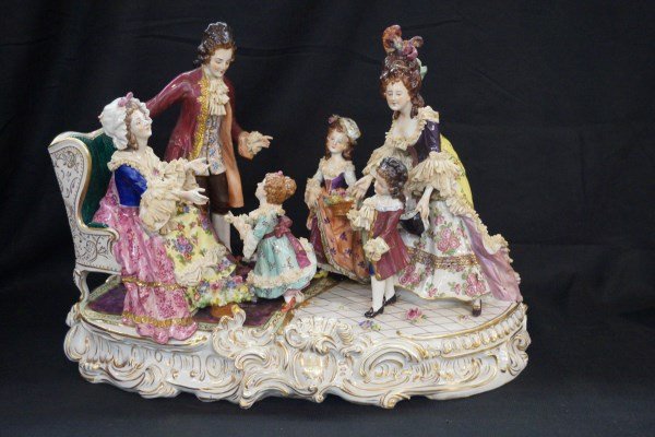 Exquisite 19th Century  Dresden French Porcelain Group (1 of 10)
