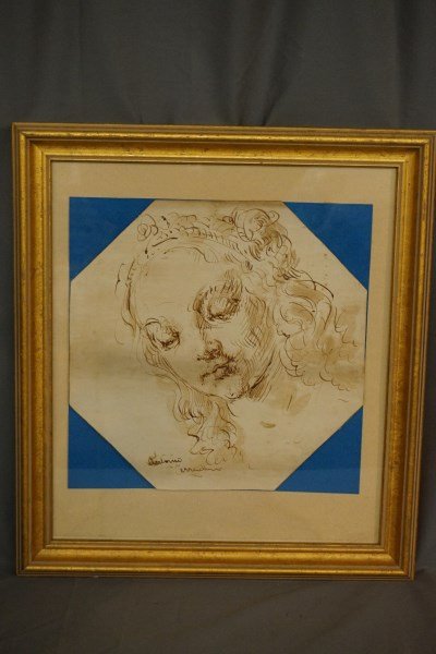 Pen in Ink Portrait On Board (1 of 5)