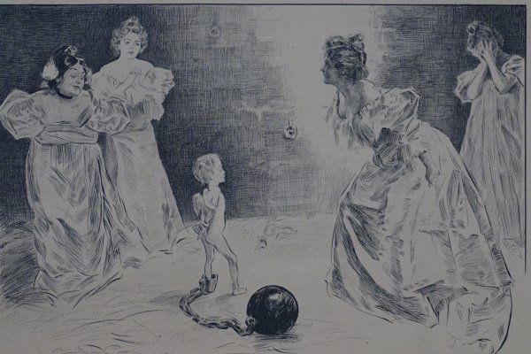 Charles Dana Gibson (1877-1944) "A Modern Daniel" (1 of 6)