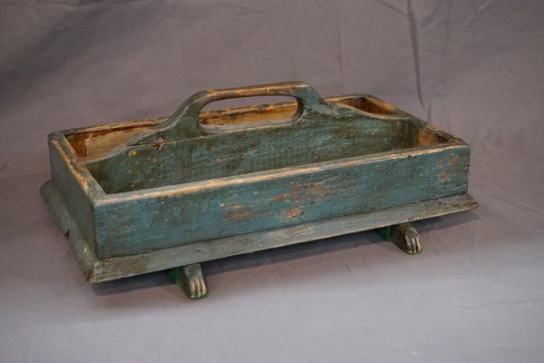 Blue Painted Knife Box (1 of 4)