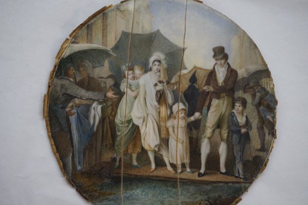 19th Century French School Miniature Oil (1 of 10)