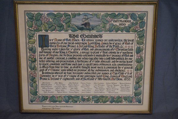 c.1920 Tiffany & Co Print of Mayflower Compact (1 of 5)