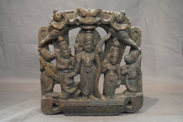 An Tibetan Carved Wood  Plaque (1 of 3)