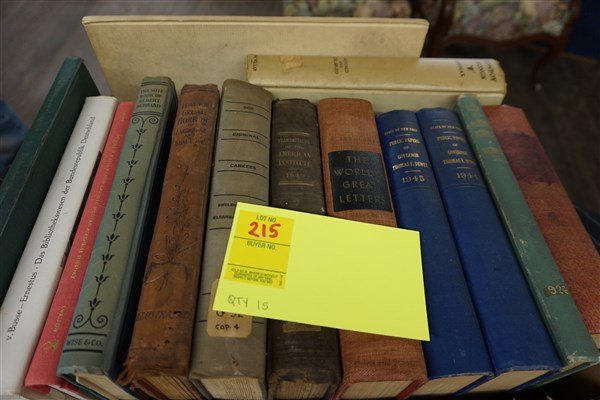 Qty of 15 Estate Library Books Lot (1 of 3)