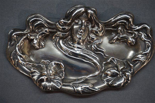William B. Kerr Sterling Silver Art Nouveau Tray (1 of 3)