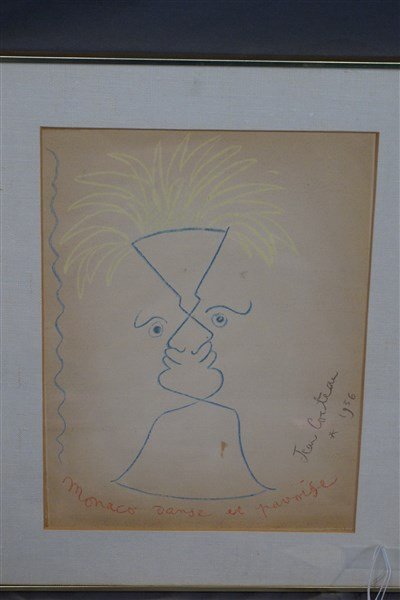 Jean Cocteau (1889-1963) "Monaco danse et pavoise" (1 of 3)