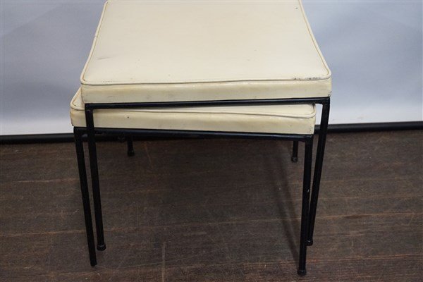 Two (2) MCM Stacking Iron Ottomans (1 of 4)