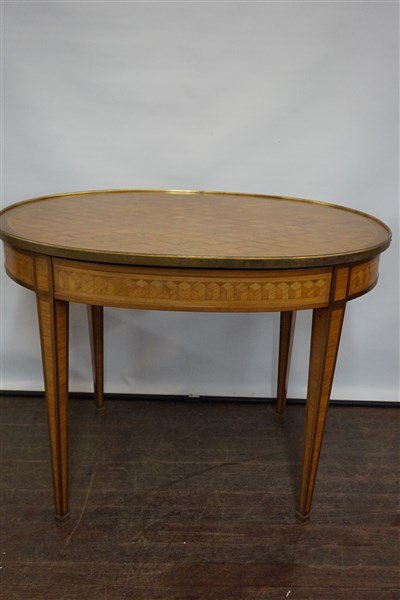 Louis XVI Style French Oval Center Table (1 of 7)