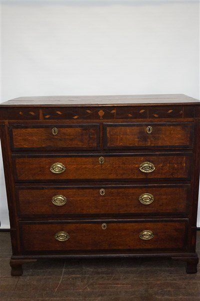 Georgian  Period Oak Chest of Drawers with Inlay (1 of 5)