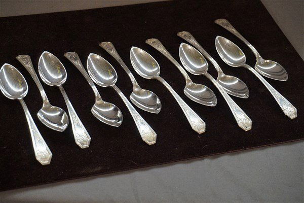 Twelve (12) Caldwell Sterling Silver Pierced Edge (1 of 4)