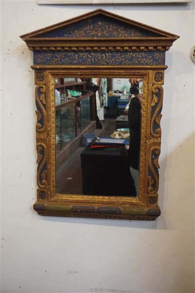 Italian  Continental Polychrome Painted Mirror (1 of 5)