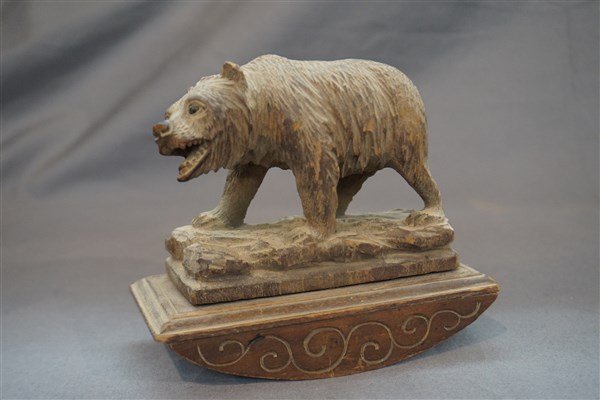 Adirondack Folk Art Carved Wood Bear Desk Blotter (1 of 6)