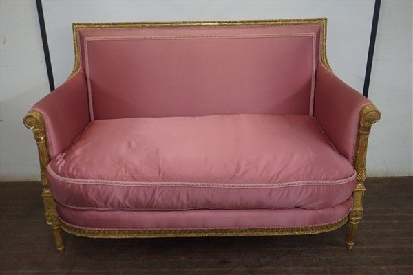 French Louis XVI Highly Ornate Settee (1 of 10)
