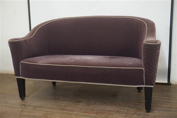 Josef Hoffmann Purple Velvet Sofa by Wittmann (1 of 6)