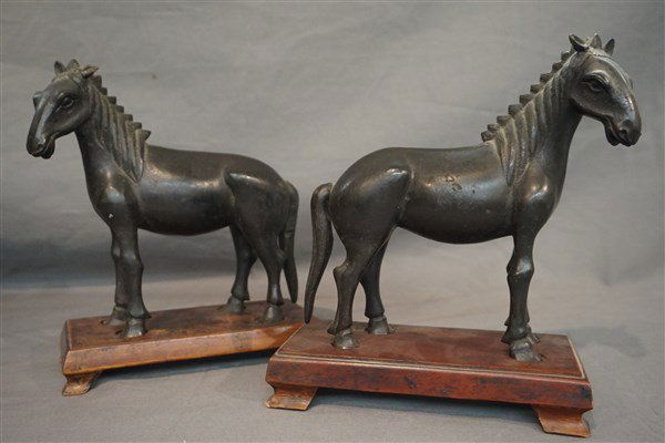 A Pair. Chinese Figural Horses (1 of 7)