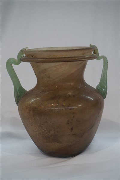 Ancient Roman Glass Double Handled Vase (1 of 7)