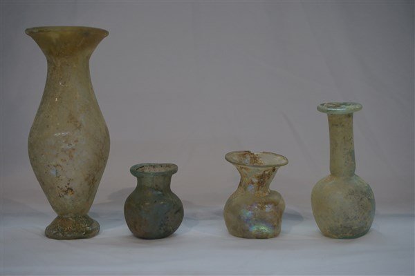 Four (4) Ancient Roman Glass Bottles (1 of 4)