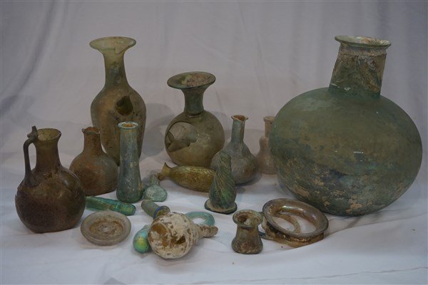 Damaged Ancient Roman Glass Grouping (1 of 5)