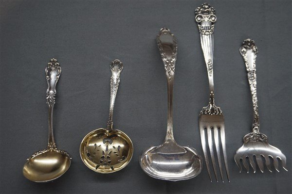 Victorian Sterling Silver Flatware Grouping (1 of 5)