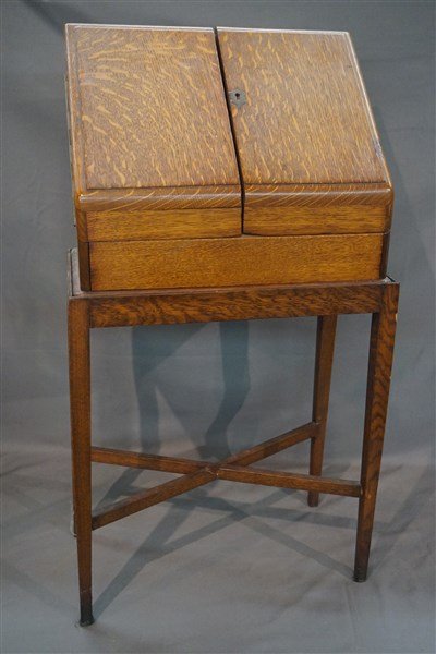 Victorian Oak Stationary Box With Stand (1 of 3)