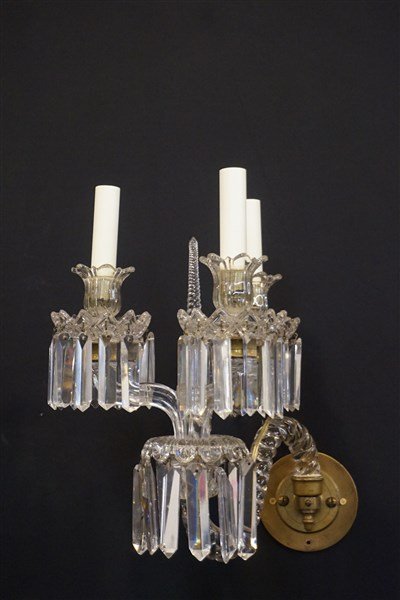 French Crystal Baccarat Attrib. Wall Sconce (1 of 4)
