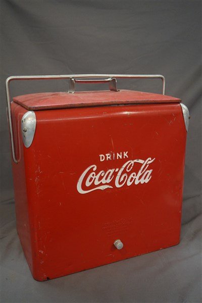 Vintage Coca Cola Cooler, Akton Mfg. Co. (1 of 6)