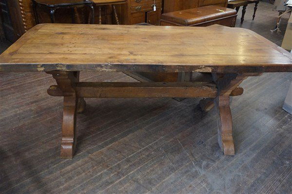 19th Century French Farmhouse Country Trestle Table (1 of 7)
