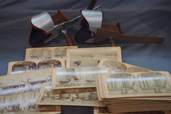 Two (2) Stereoviewers with 43 Kilburn Cards (1 of 8)