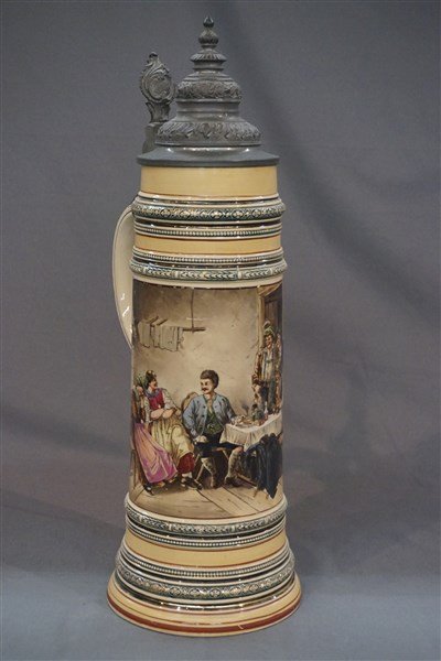 Reinhold Merkelbach 19" Hand Painted German Stein (1 of 8)