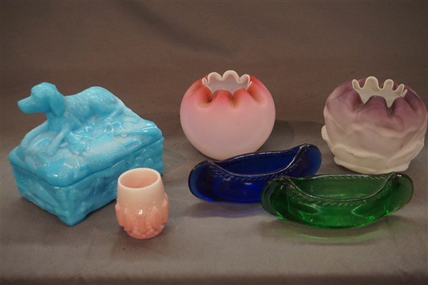 Six (6) Victorian Glass Table Top Objects (1 of 5)