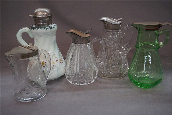 Five (5) Antique Syrup Pitchers (1 of 5)