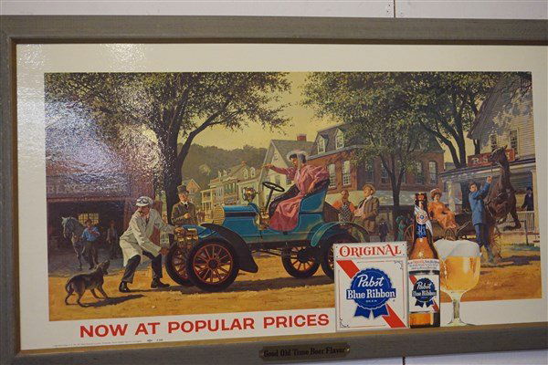 1960's Pabst Blue Ribbon Store Advertising Display Sign (1 of 4)