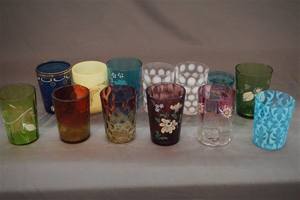 Thirteen (13) Assorted Victorian Glass Tumblers (1 of 4)