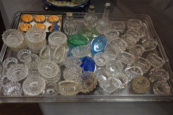 Collection of Salts , Cut Glass, Etched, Pressed (1 of 3)