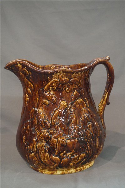 Rockingham Pottery Wildlife Hunt Scene Pitcher (1 of 5)