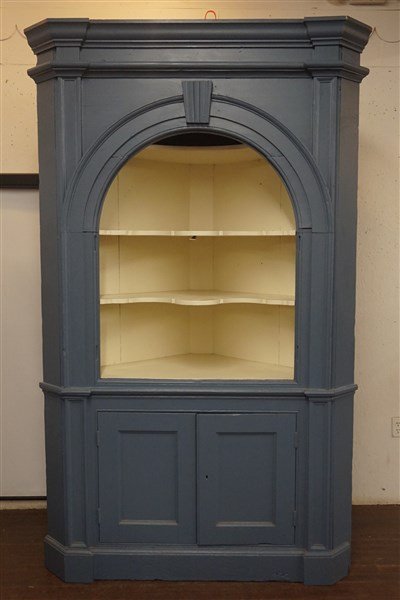 8ft Tall 19th C. American Corner Cupboard (1 of 7)
