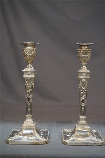 English Silver Candlesticks, Charles Humphries (1 of 5)