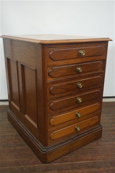 Six Drawer Walnut Double Sided Map Case (1 of 8)