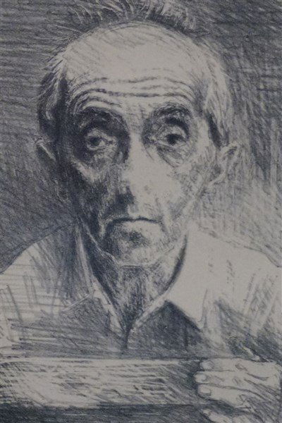 Raphael Soyer Self Portrait Lithograph: Artist: Raphael SoyerUntitled: Self PortraitEdition 21/50Pencil signed right margin.Dimensions: 11" X 8 1/2"