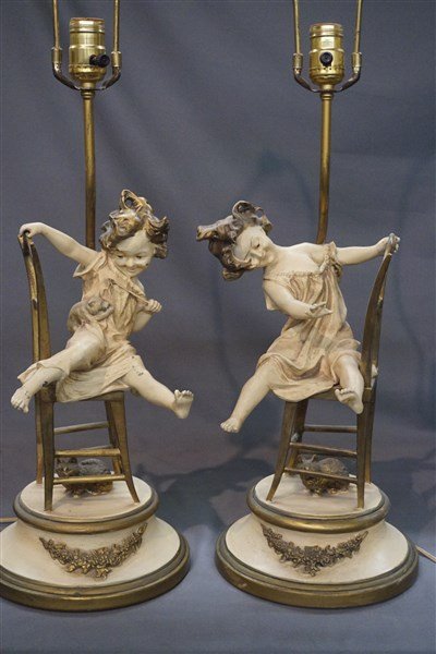 Juan Clara (1875-1958) Girl Chair with Cats (1 of 7)