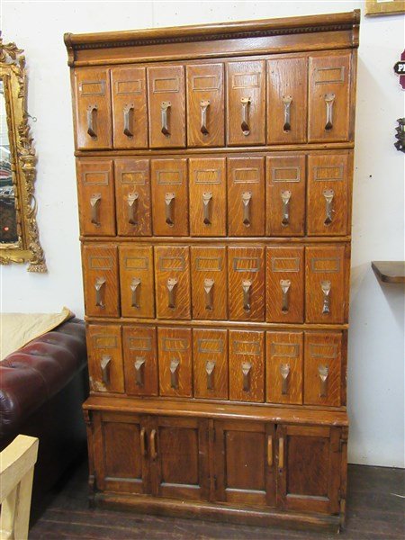 Stacking Oak File Cabinet (1 of 5)