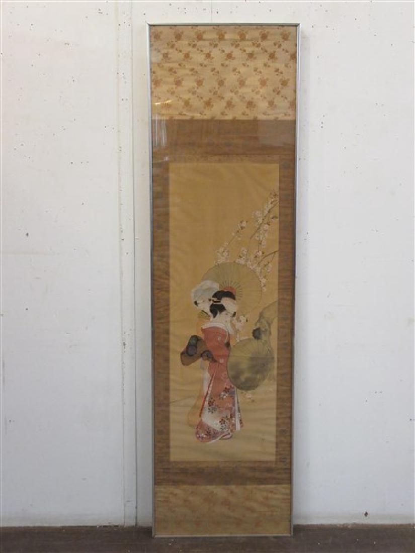Japanese Silk Geisha Girls Scroll (1 of 7)