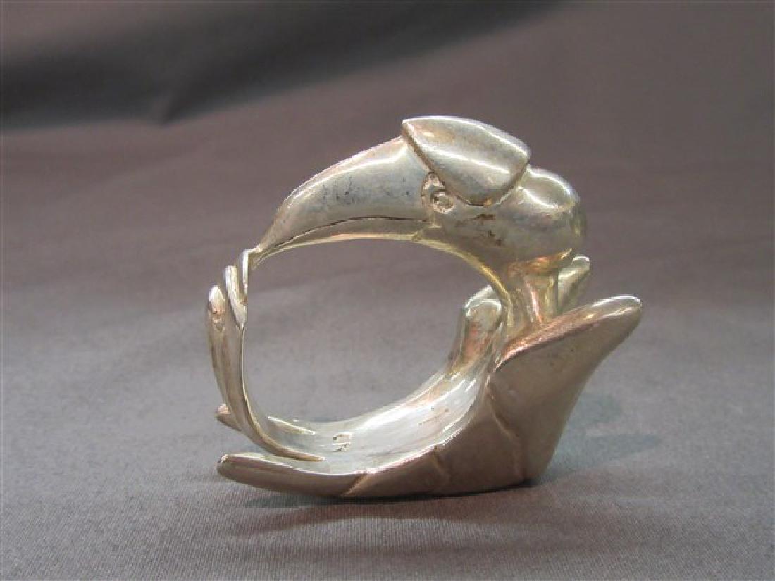 Clifton Nicholson Sterling Silver Bird Napkin Ring (1 of 3)
