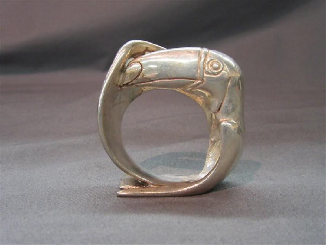 Clifton Nicholson Sterling Silver Toucan Napkin Ring (1 of 3)