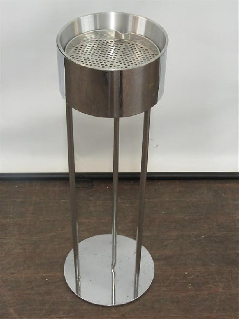 Chrome Ashtray Free Standing Receptacle (1 of 2)