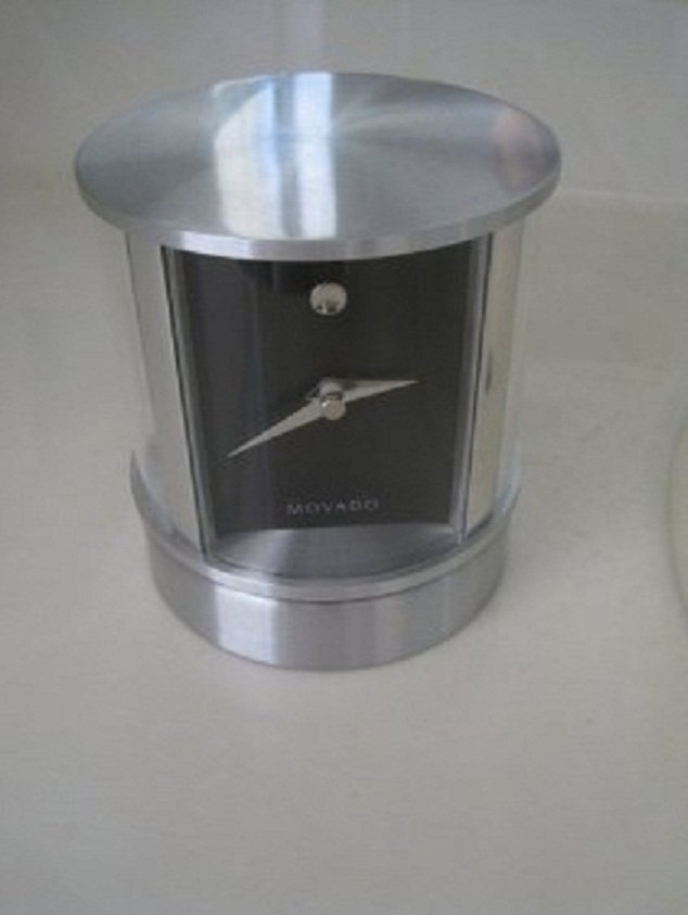 Movado Desk Clock Thermometer Barometer Museum Dial Jul 19 2014
