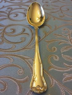 Tiffany & Co Provence Gold Wash Serving Tablespoon: Pre-owned Tiffany & Co Provence Gold Wash Serving TablespoonMeasures 8 3/4" and weighs 4.6 oz