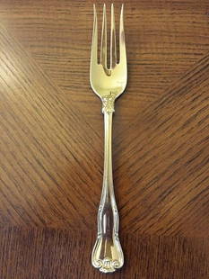 Tiffany & Co Provence Gold Wash Cold Meat Serving Fork: Pre-owned Tiffany & Co Provence Gold Wash Serving ForkMeasures 8 7/8" long and weighs 4 oz
