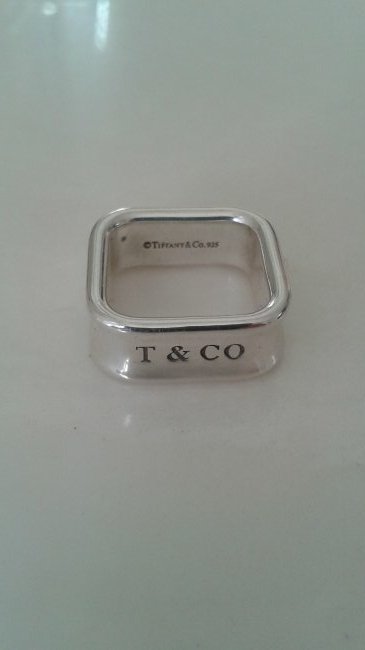 Tiffany & Co RARE Silver 1837 Square Ring Size 6.5: Pre owned Tiffany & Co RARE Sterling Silver 1837 Square Ring Size 6.5
