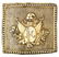 A FRENCH FIRST REPUBLIC GILT METAL BELT BUCKLE, CIRCA